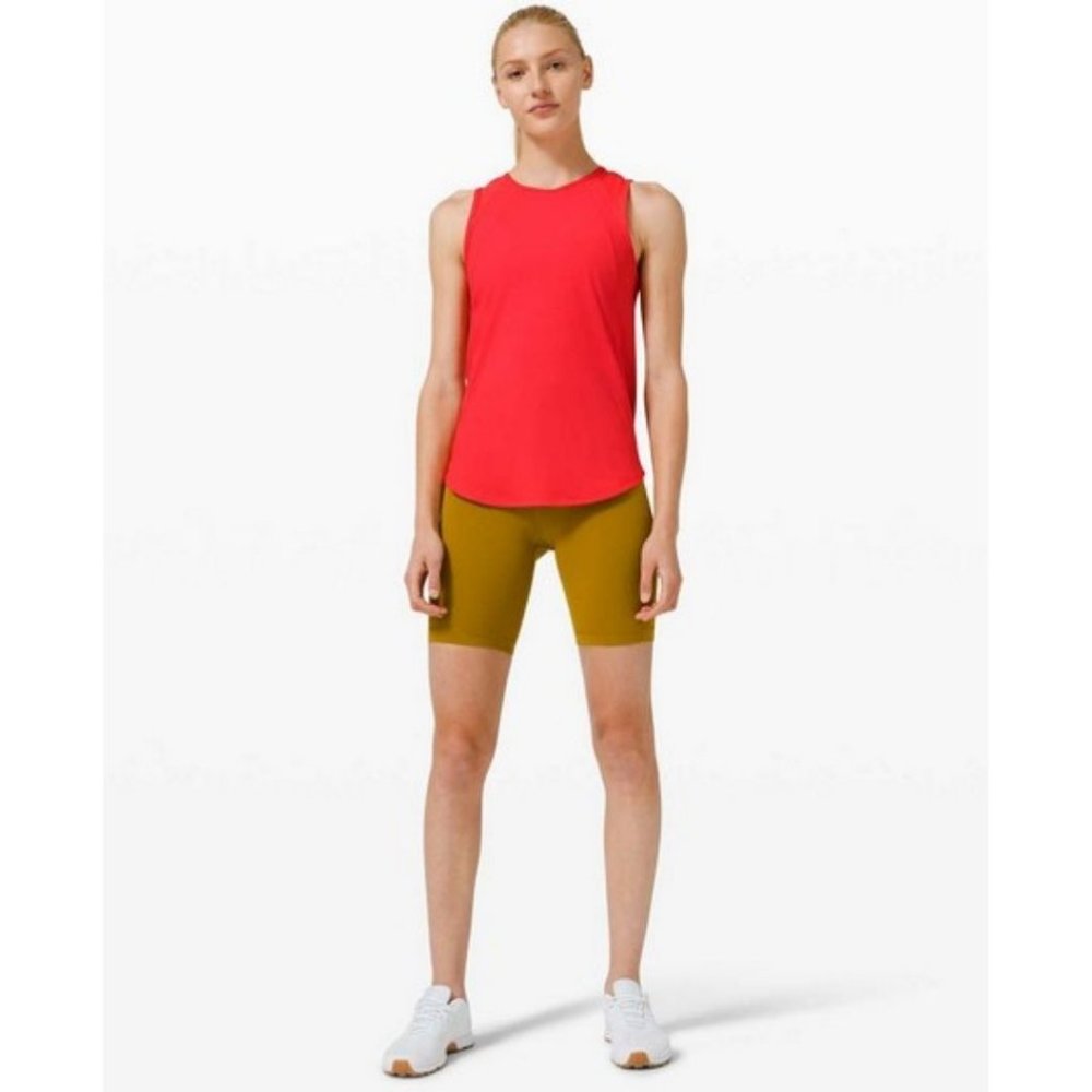 Lululemon Sculpt Tank Carnation Red Size 4 Breezy UV Protection